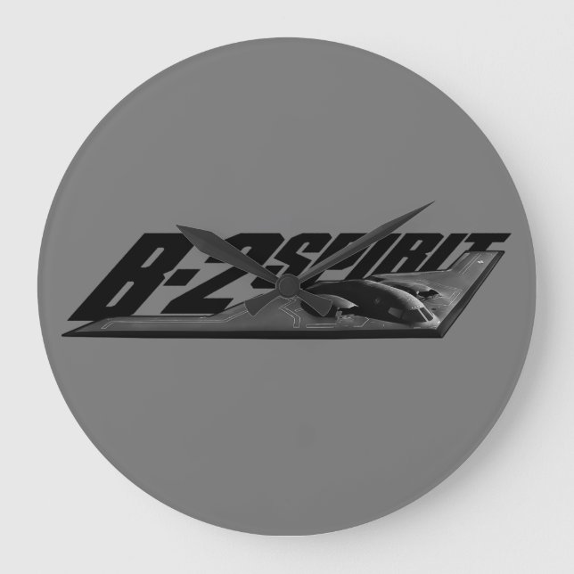 B-2 Spritrund (stor) väggklocka (Framsida)