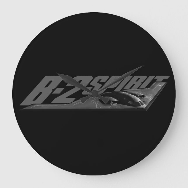 B-2 Spritrund (stor) väggklocka (Framsida)