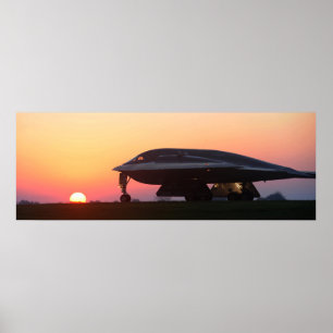 B-2 Sprrit Stealth Bomber Aircraft Poster
