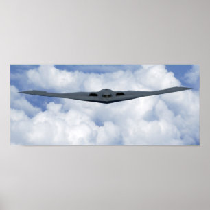 B-2 Sprrit Stealth Bomber Aircraft Poster