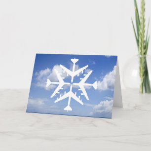 B-52 Flygplan, snöflingor Helgkort