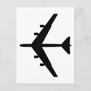 B-52 Silhouette - svart Vykort