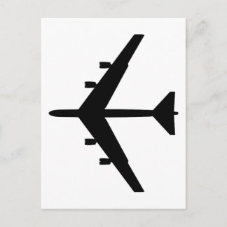 B-52 Silhouette - svart Vykort