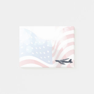 B-52 Stationära band med amerikansk Flagga Post-it Block