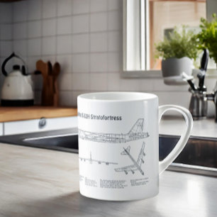 B-52 Stratfästning - Flygplanets planer för kartlä Kaffemugg