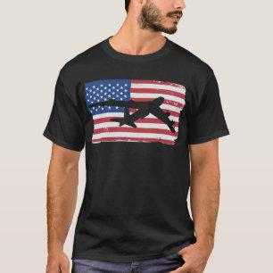 B-52 Stratofort Bomber Airplan American Flagga T Shirt