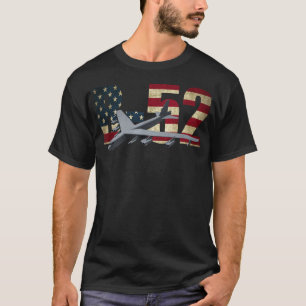 B-52 Stratofort Bomber US American Flagga T Shirt