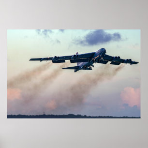 B-52 Stratofort Sunset Flight Poster