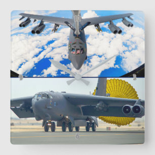 B-52H STRATOFORTRESS FYRKANTIG KLOCKA