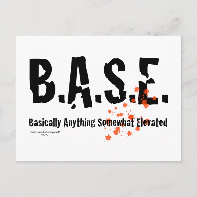B.A.S.E. Jumping Skydiver Vykort (Framsida)