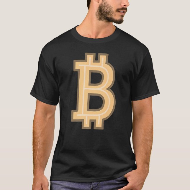 B alfabet brev Coin Money Cripto T Shirt (Framsida)