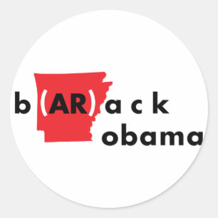 b (AR) ack obama Runt Klistermärke