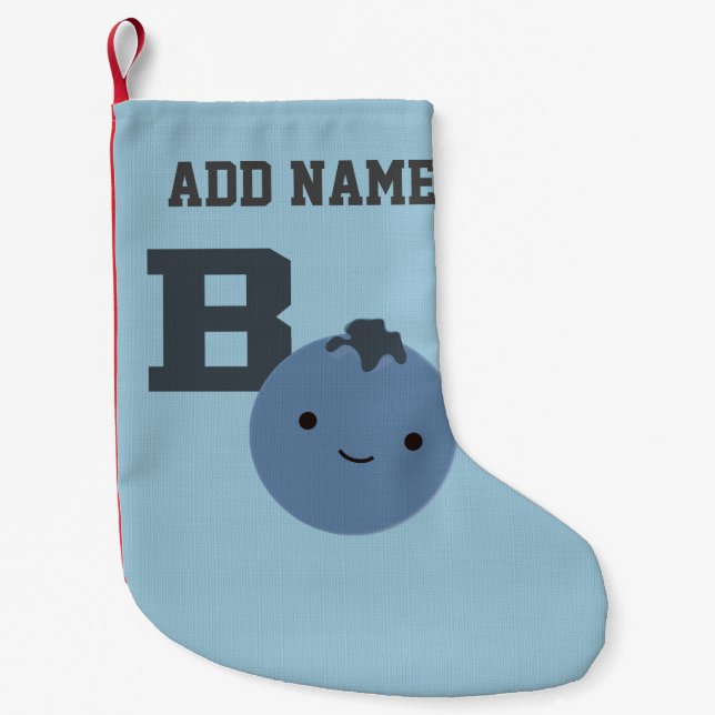 B är avsett för blåbär liten julstrumpa (Framsidan)