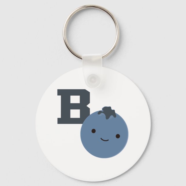 B är avsett för blåbär nyckelring (Framsida)
