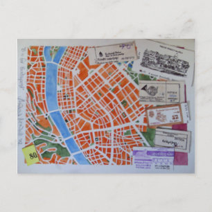 B är avsett för Budapest-vykort Vykort