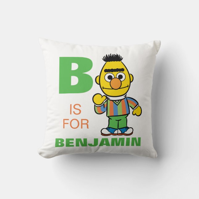 B är Bert | Lägg till ditt namn Kudde (Framsida)
