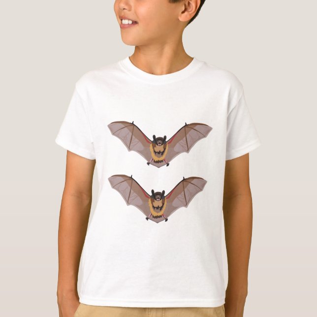 B är Brown Fladdermus T Shirt (Framsida)