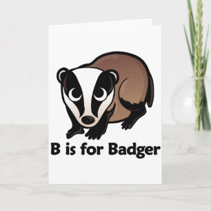 B är för Badger Kort