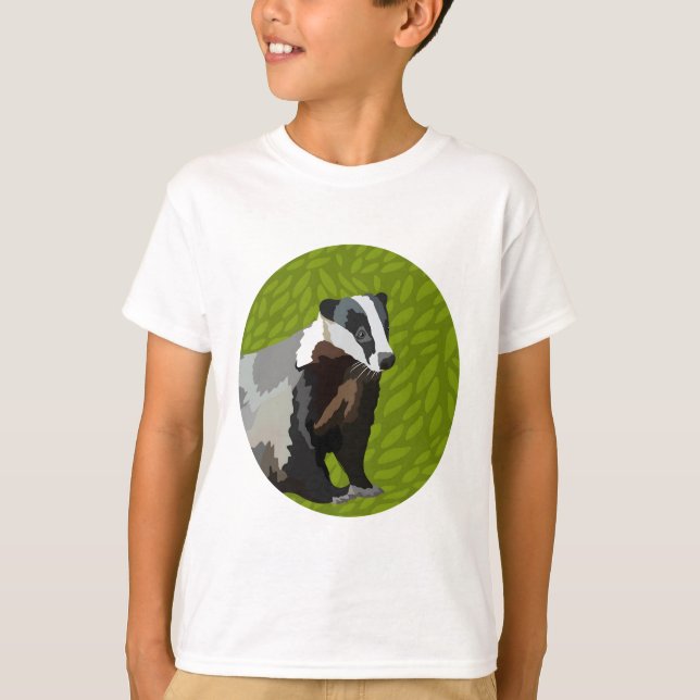B är för Badger T Shirt (Framsida)
