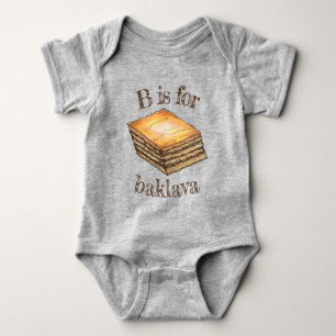 B är för Baklava Filo HonungsDessert Pastry Grekis T Shirt