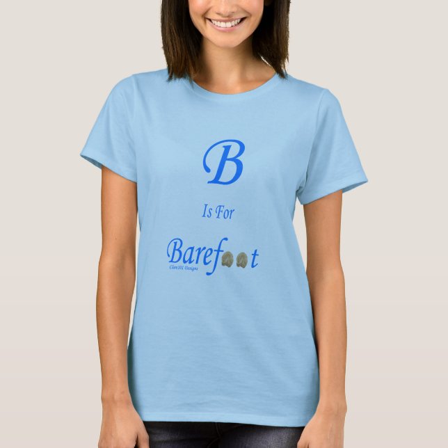 B är för barfota t-shirt (Framsida)