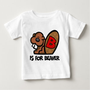 B är för bäver tee shirt