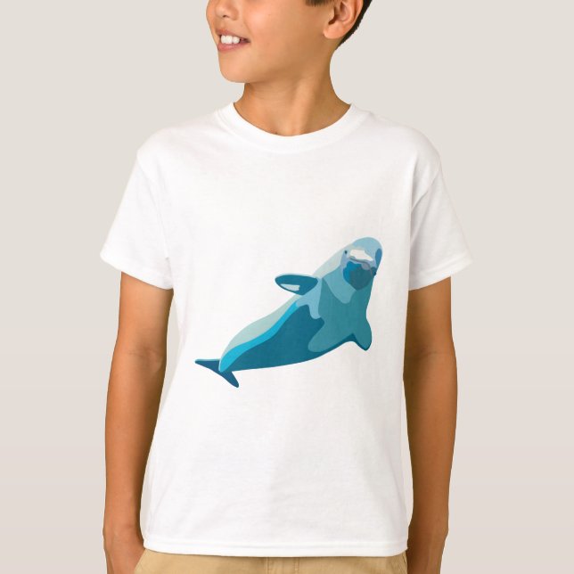 B är för Beluga Whale T Shirt (Framsida)