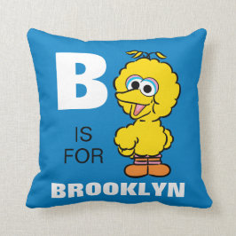 B är för Big Bird | Lägg till ditt namn Kudde