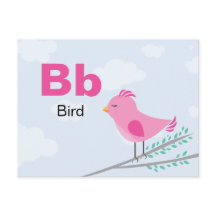 B är för Bird - Alphabet Flash Card