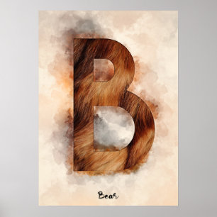 B är för björn poster
