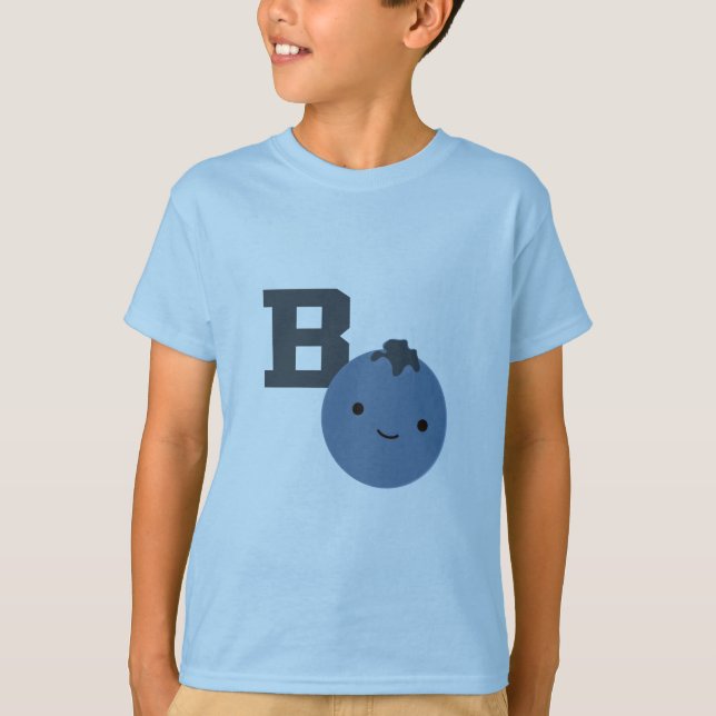 B är för blåbär t-shirt (Framsida)