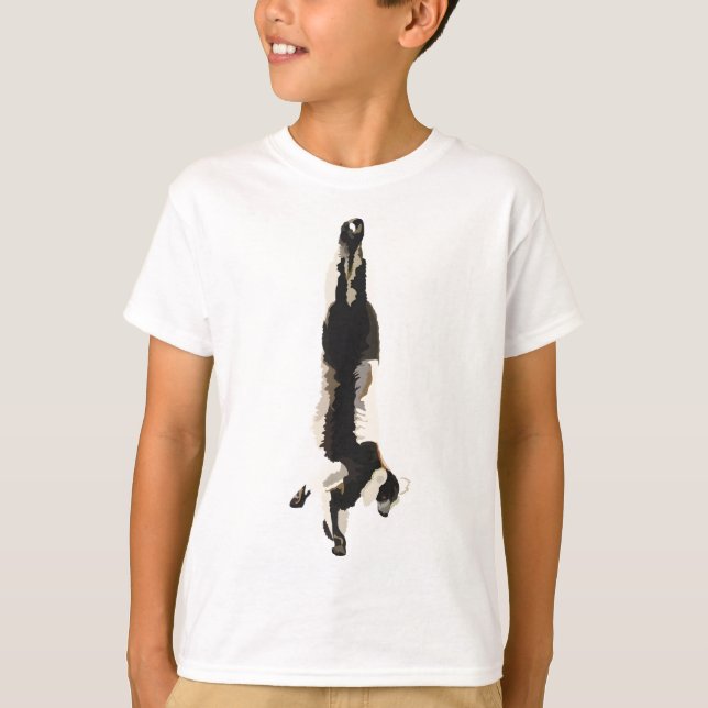 B är för Black and White Belted Lemur T Shirt (Framsida)