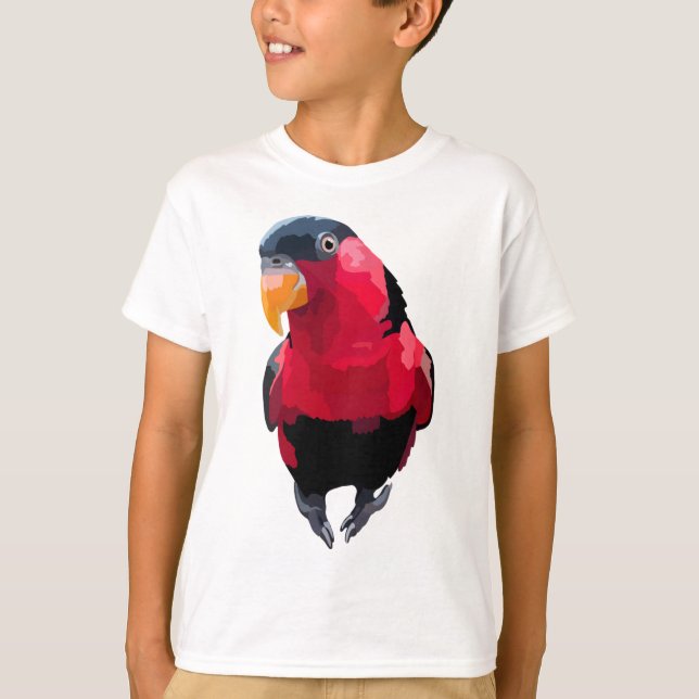 B är för Black Ccap Lory T Shirt (Framsida)