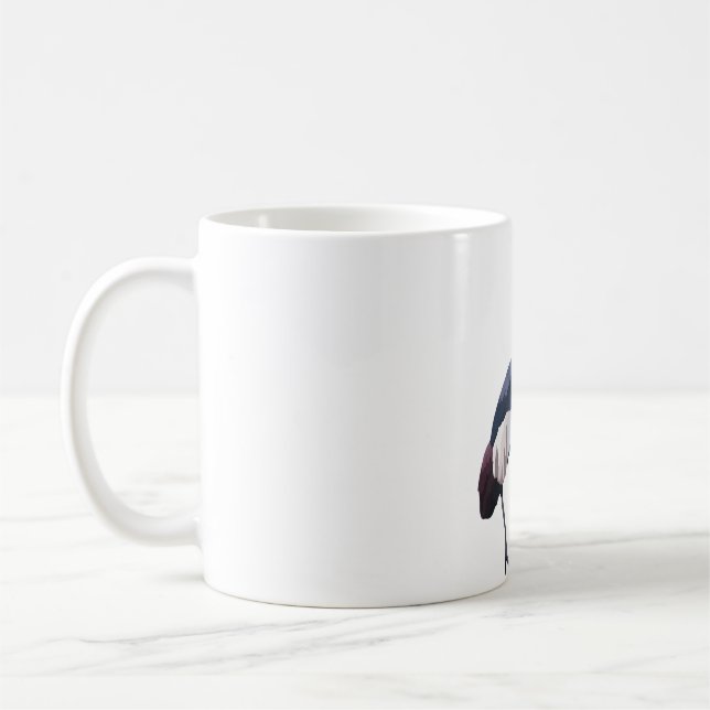 B är för Black Crowned Crane Kaffemugg (Vänster)