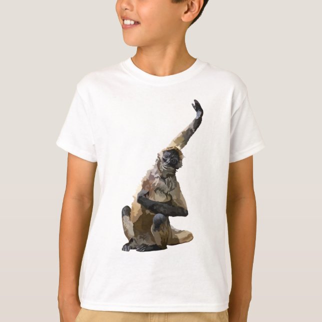 B är för Black Handed Spider Monkey T Shirt (Framsida)
