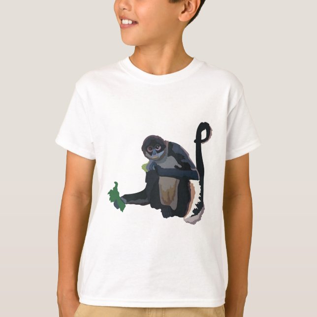 B är för Black Handed Spider Monkey T Shirt (Framsida)