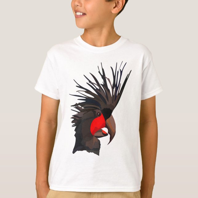 B är för Black Handflatan Cockatoo T Shirt (Framsida)
