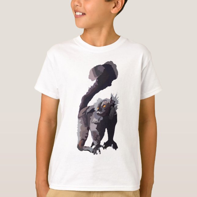 B är för Black Lemur T Shirt (Framsida)