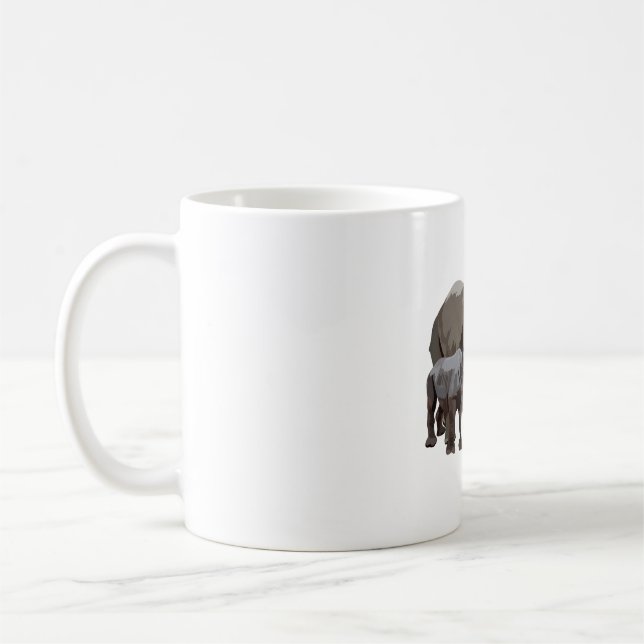 B är för Black Rhino Kaffemugg (Vänster)