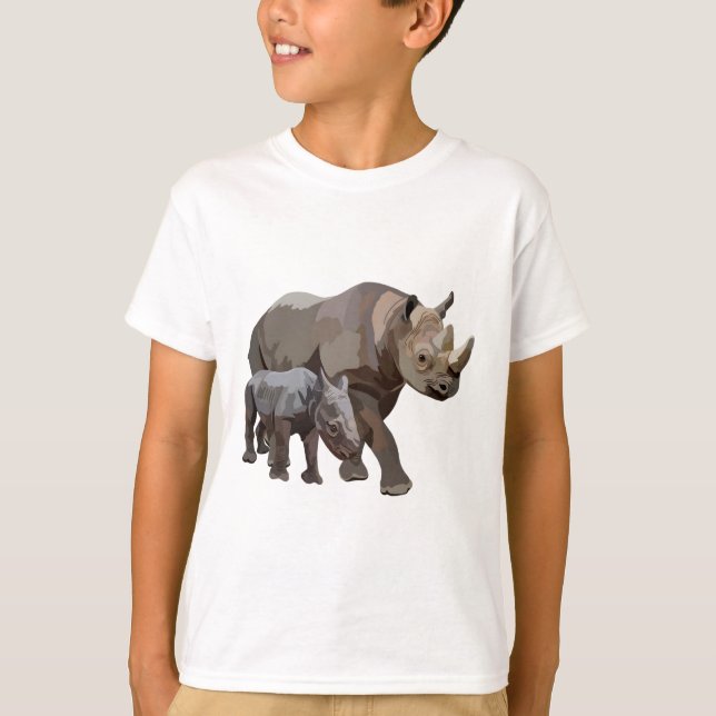 B är för Black Rhino T Shirt (Framsida)