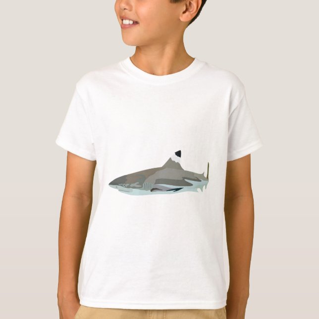 B är för Black Tip Reef Shark T Shirt (Framsida)