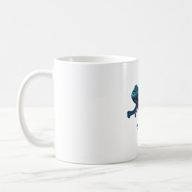B är för Blue Poison Dart Frog Kaffemugg (Vänster)