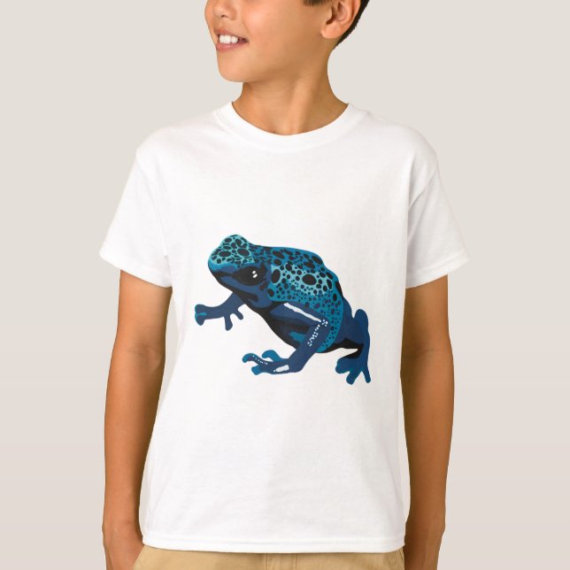 B är för Blue Poison Dart Frog T Shirt (Framsida)