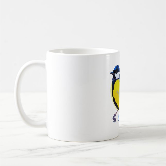 B är för Blue Tit Kaffemugg (Vänster)