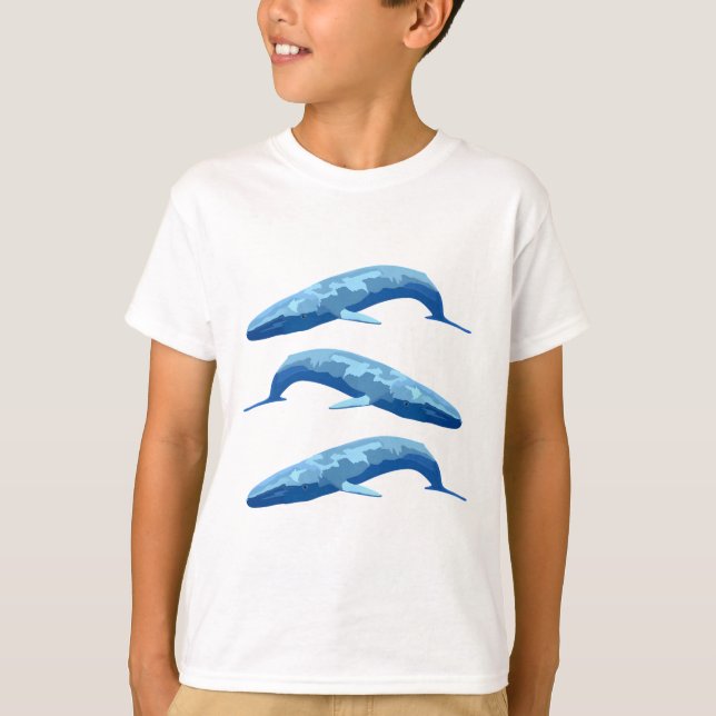 B är för Blue Whale T Shirt (Framsida)