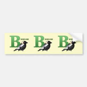 B är för Bobolink Bildekal