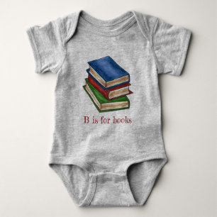 B är för Bokar Bibliotek Stack Reading Alphabet T Shirt