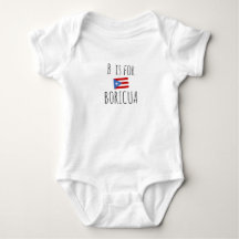 B är för Boricua Baby | Puerto Rico Bodyoverall