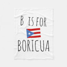 B är för Boricua Babyfilt | Puerto Rico Fleece