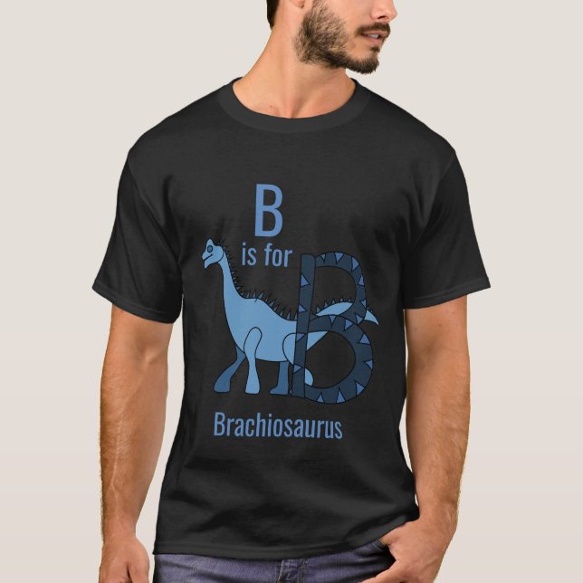 B är för Brachiosaurus T Shirt (Framsida)